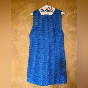 Alice + Olivia blue tweed shift dress